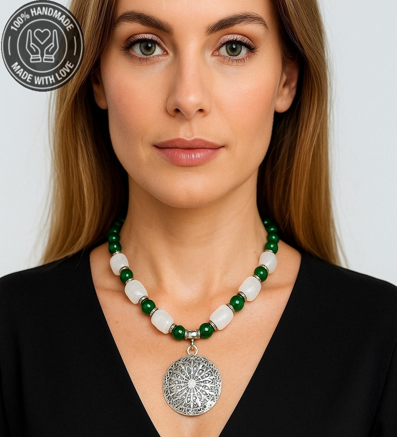 Dumanlı Kuvars Jasper Denge, Koruma Ve Pozitif Enerji Kolyesi