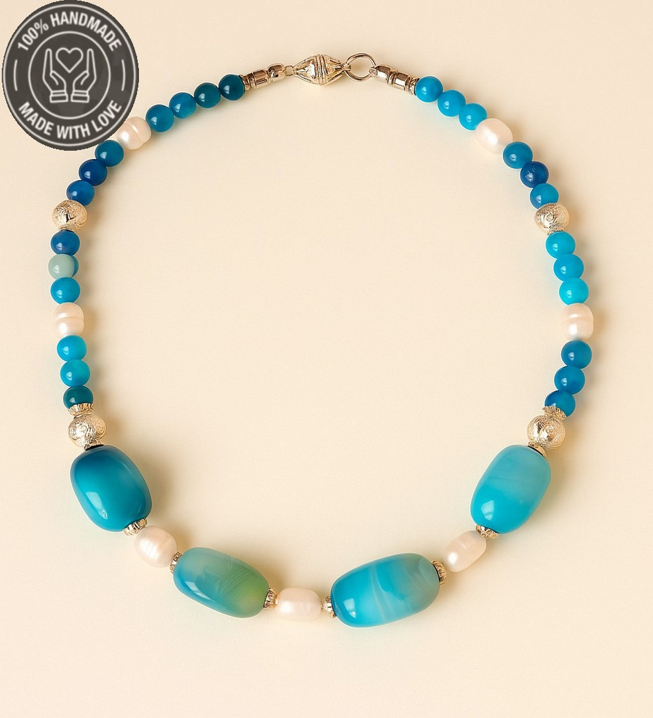 Akik Inci Stres Azaltma Duygusal Denge Ve Nazar Koruması Elit Serisi Kolye