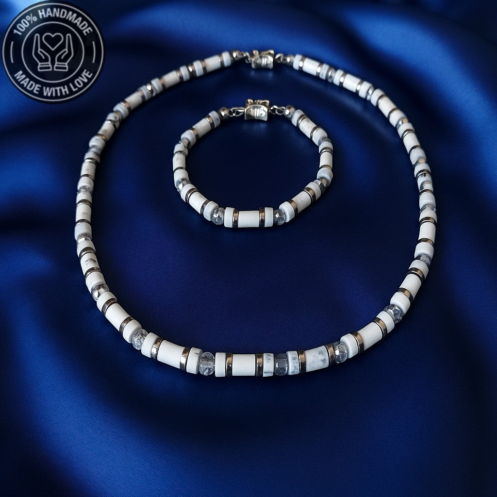 Havlit Kristal Sakinlik, Arınma Ve Denge Kolye Bileklik Seti