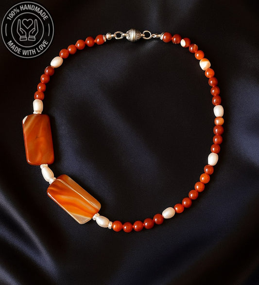 Elit Yaz Serisi Akik İnci Kolye