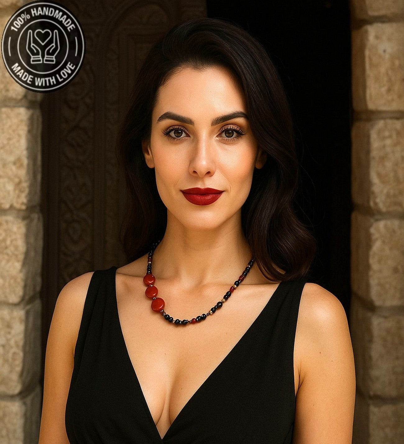 Mercan Oniks Tutku, Canlılık Ve Nazardan Koruma Kolyesi