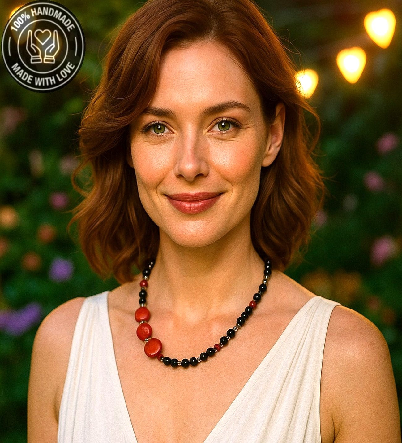 Mercan Oniks Tutku, Canlılık Ve Nazardan Koruma Kolyesi