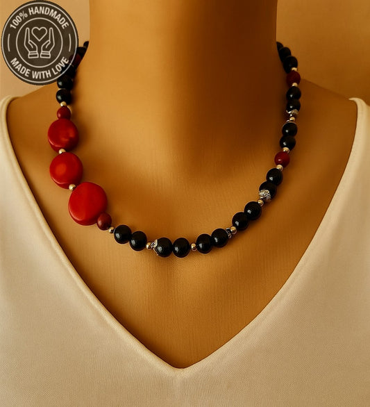 Mercan Oniks Tutku, Canlılık Ve Nazardan Koruma Kolyesi