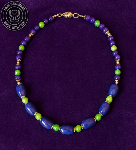 Mor Yeşil Ceyt Ruhsal Uyanış Ve Bereket Kolyesi