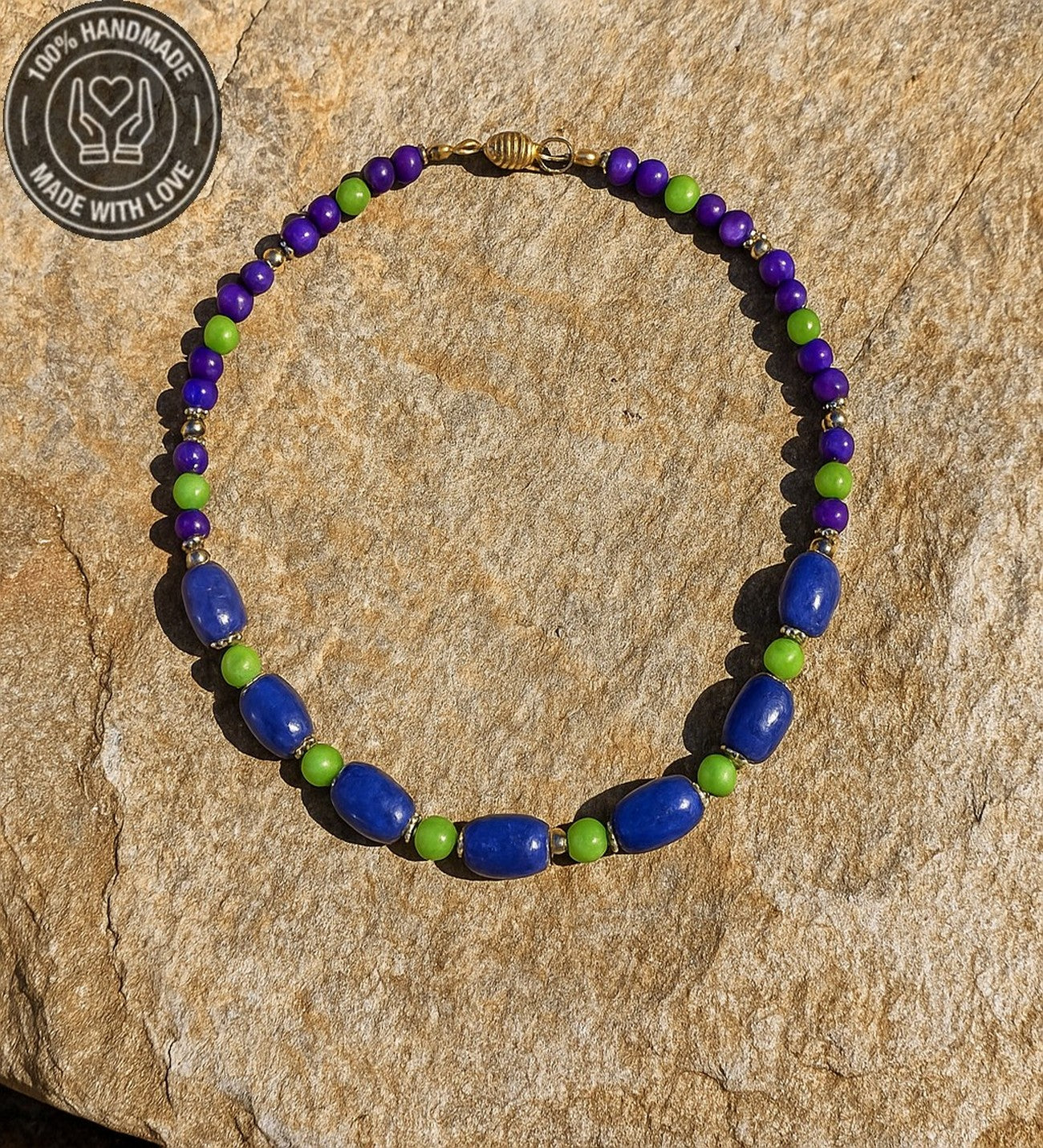 Mor Yeşil Ceyt Ruhsal Uyanış Ve Bereket Kolyesi