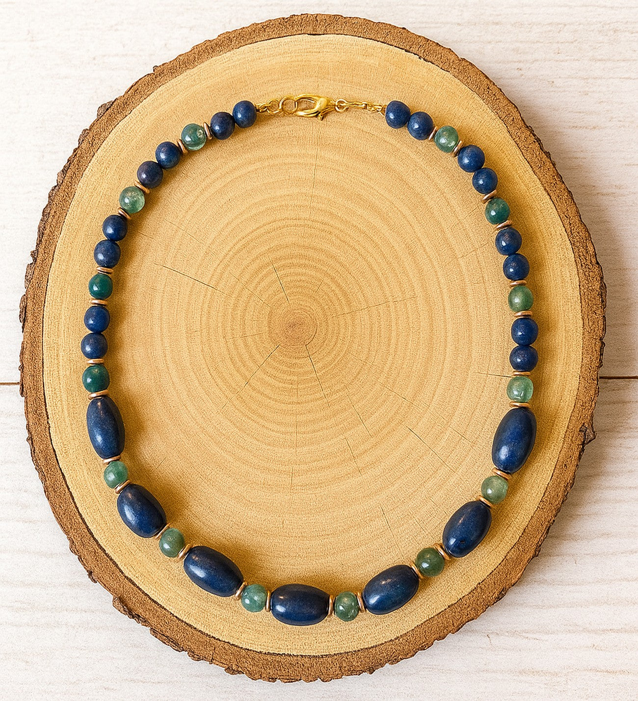 Bilgelik Ve Nazardan Korunma İçin Lapis Lazuli Yeşil Akik Kadın Kolye