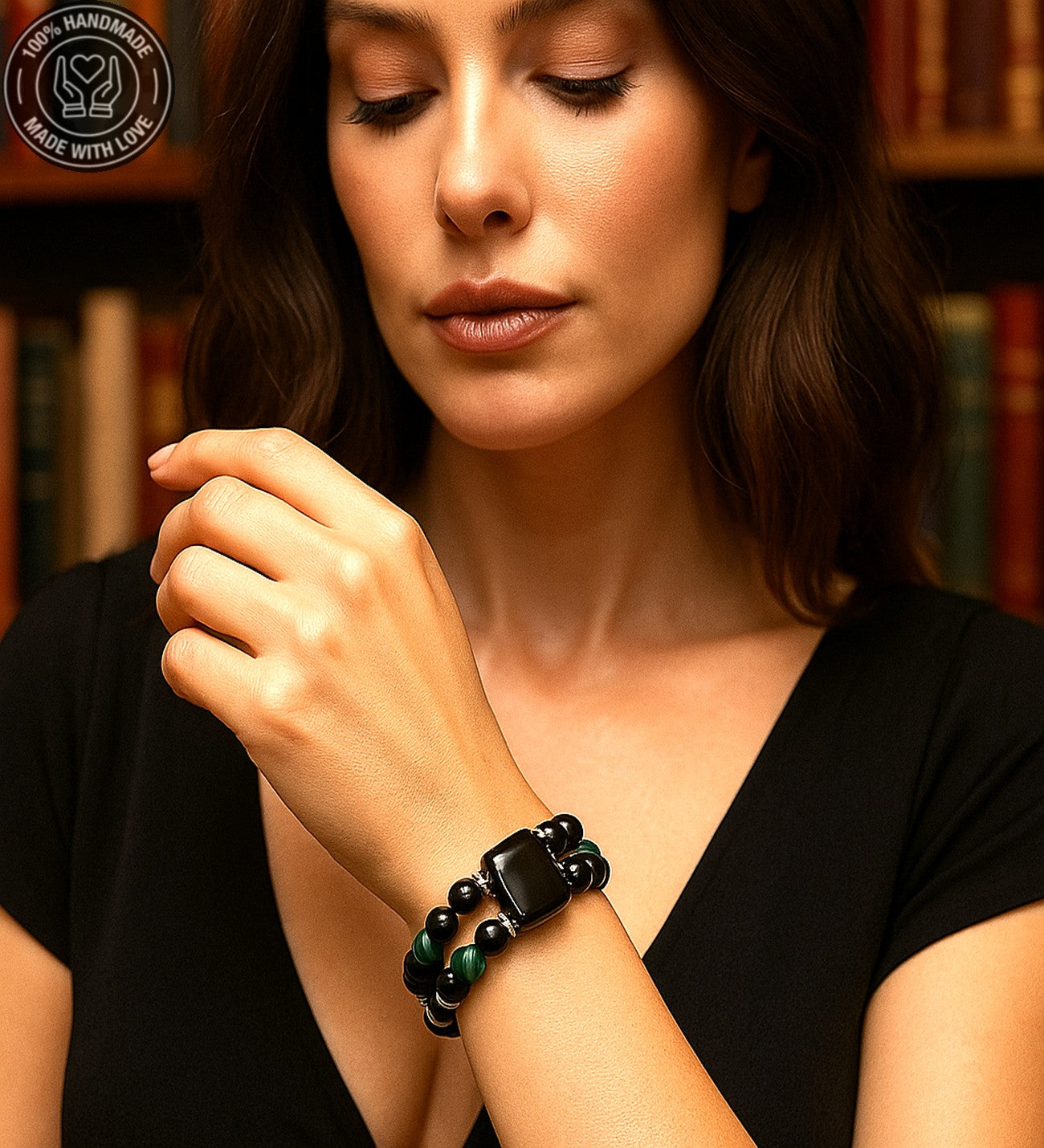 Nazar Koruması, Güç Ve Denge İçin Oniks Malahit Akik Bileklik