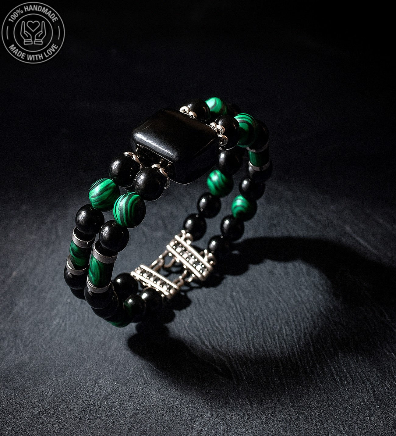 Nazar Koruması, Güç Ve Denge İçin Oniks Malahit Akik Bileklik