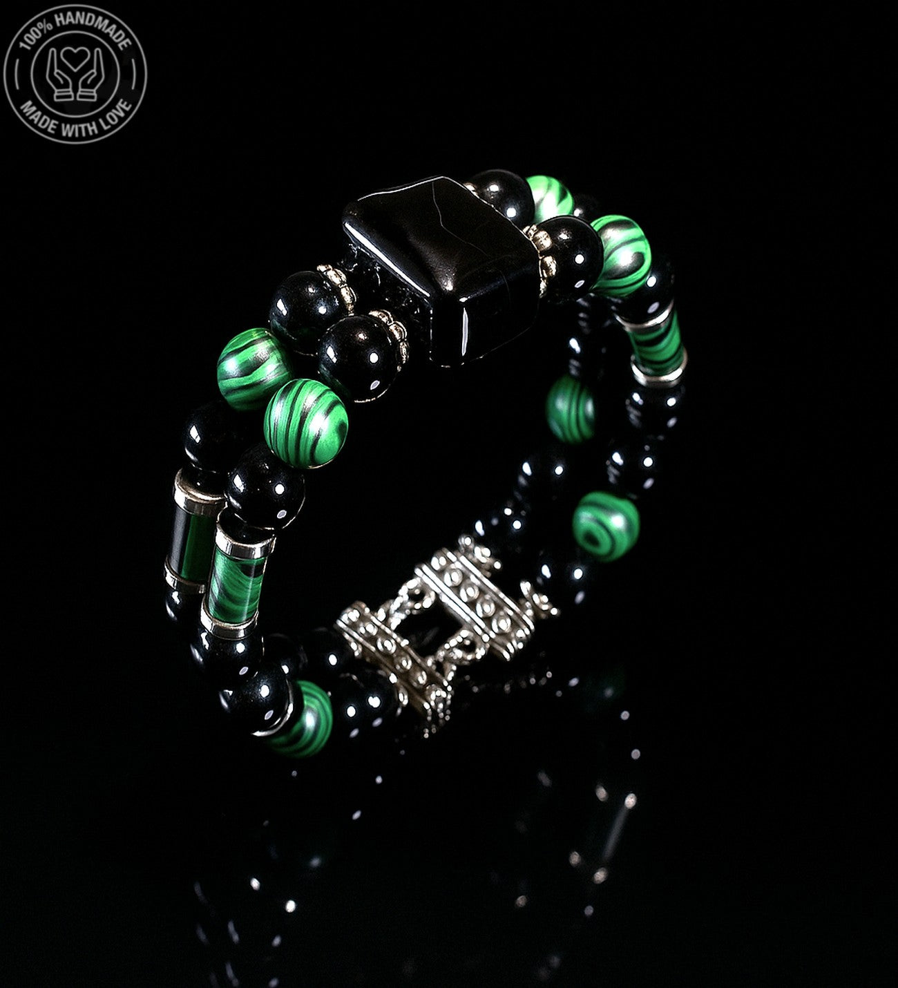 Nazar Koruması, Güç Ve Denge İçin Oniks Malahit Akik Bileklik