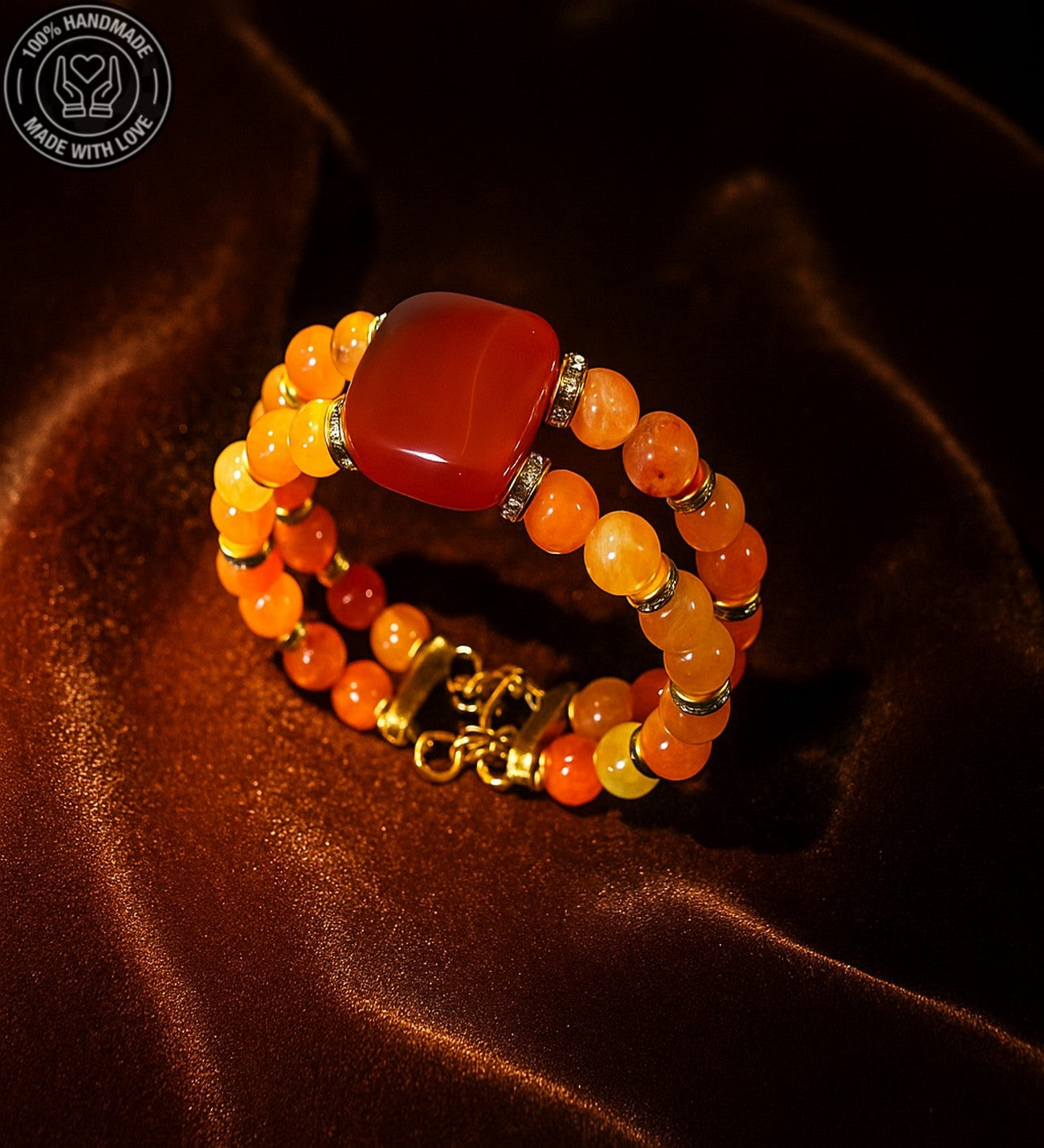 Pozitif Enerji, Özgüven Ve Nazar Koruması İçin İki Sıralı Akik Bileklik