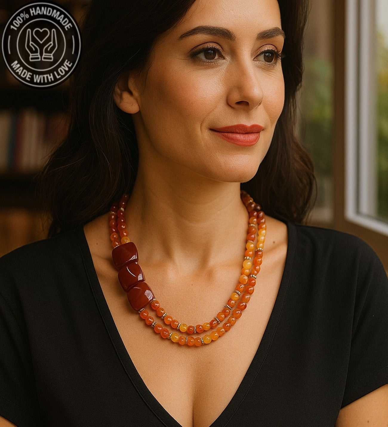 Premium Serisi Akik Kolye , Zarafet Ve Şifanın Buluştuğu Kolye...