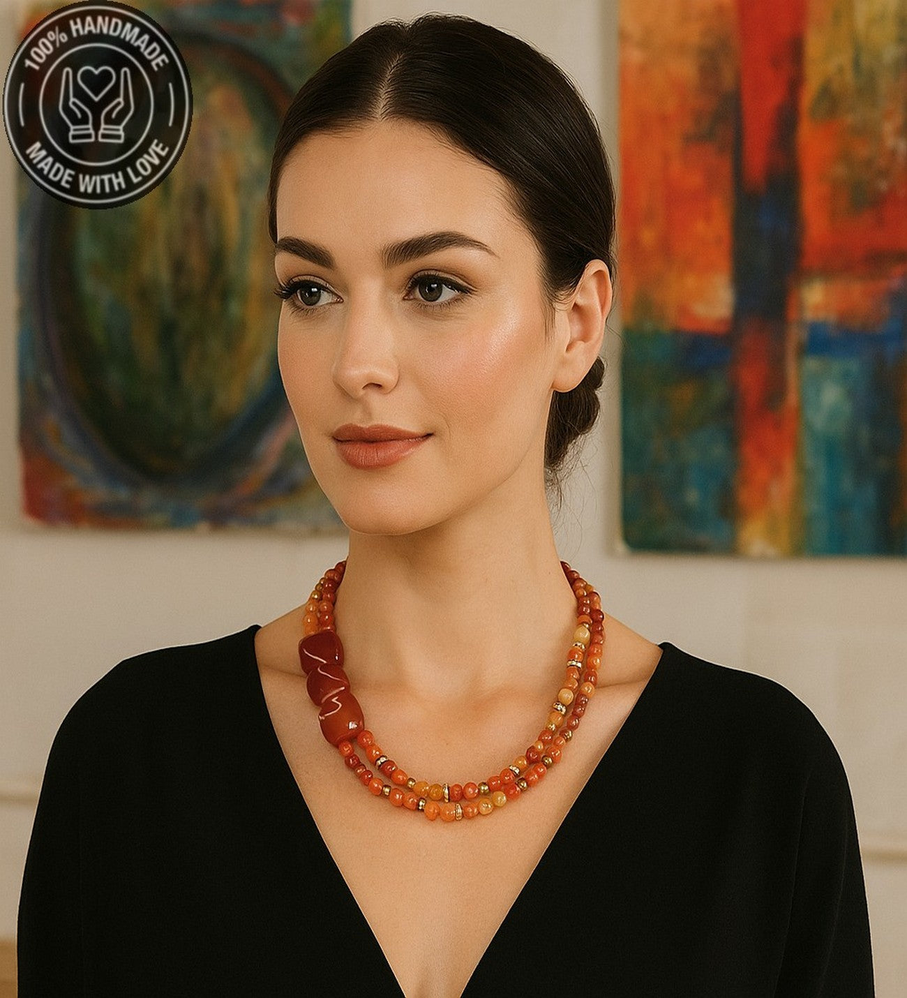 Premium Serisi Akik Kolye , Zarafet Ve Şifanın Buluştuğu Kolye...