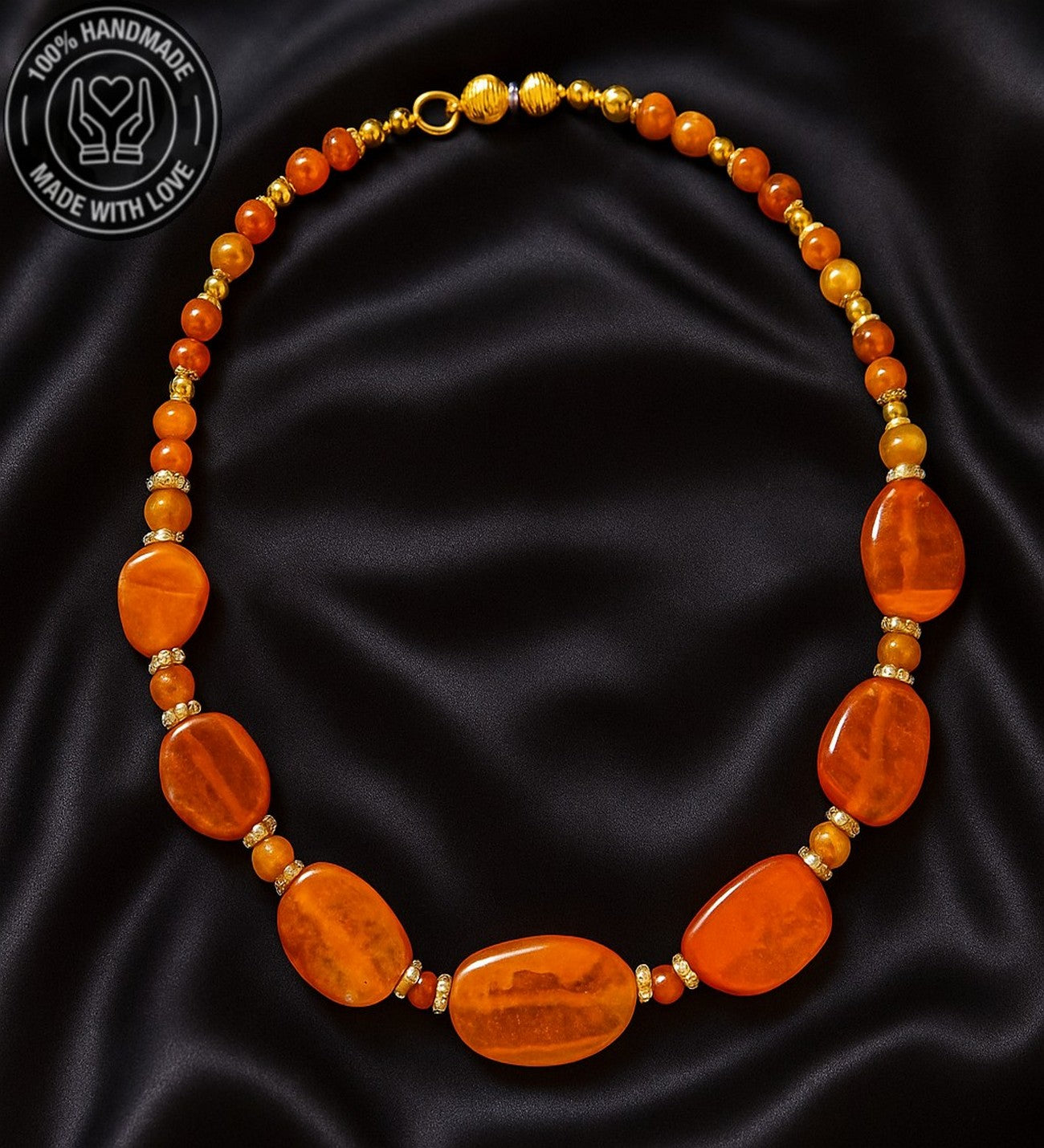 Turuncu Akik Nazardan Korunma Ve Şifa Kolyesi