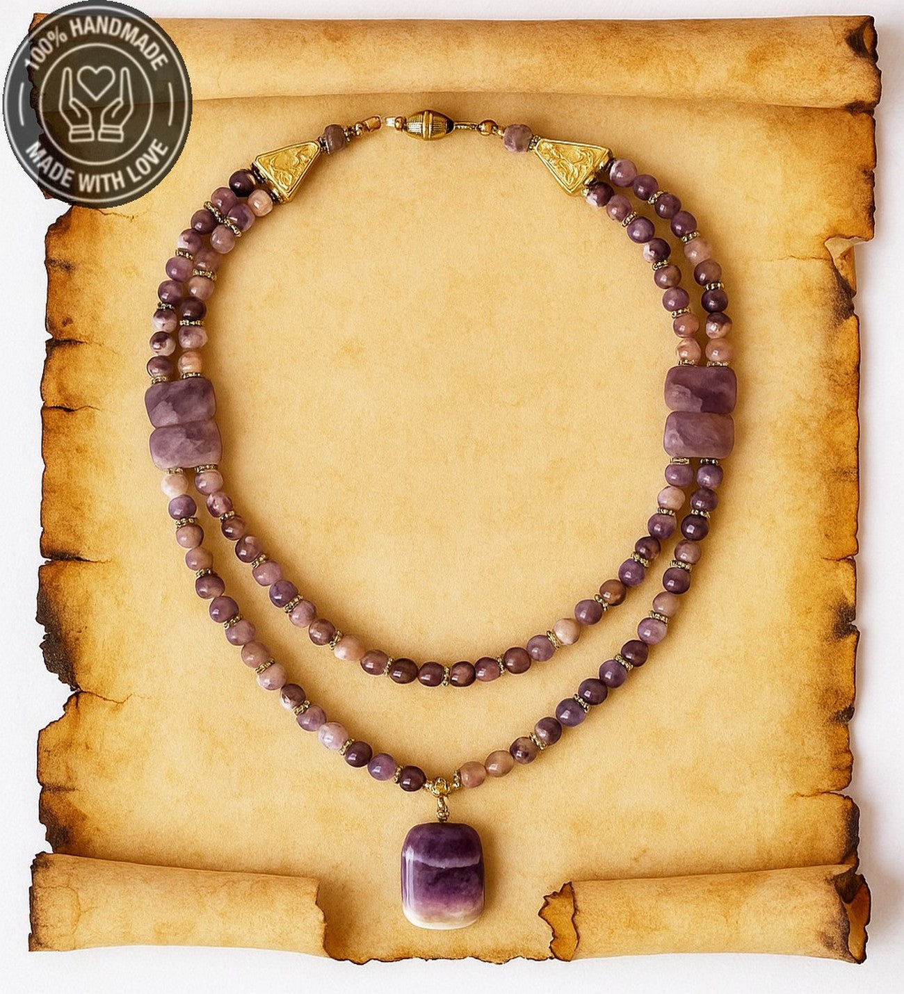 Ametist Stres Azaltma Aura Temizleme Sezgi Güçlendirme Premium Kolye Bileklik Seti