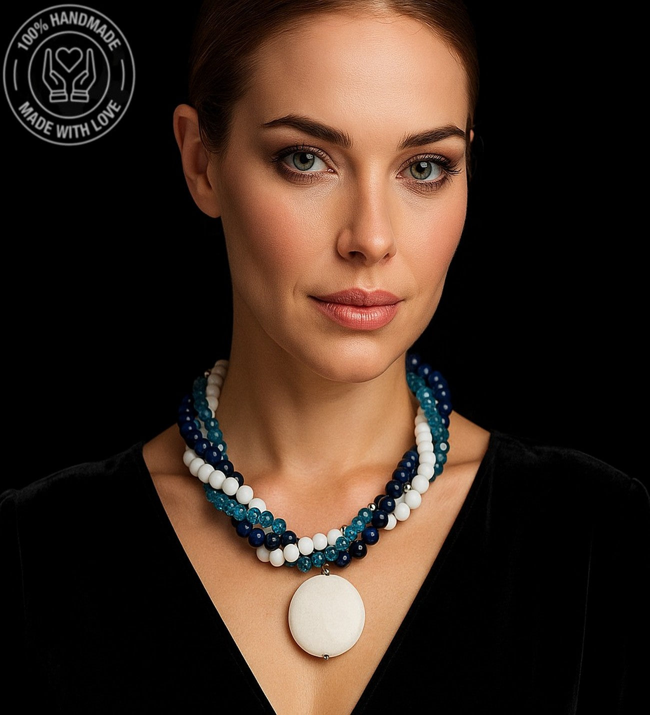 Premium Serisi Kaplan Gözü Akik Kristal Güç Bereket Ve Pozitif Enerji Kolyesi