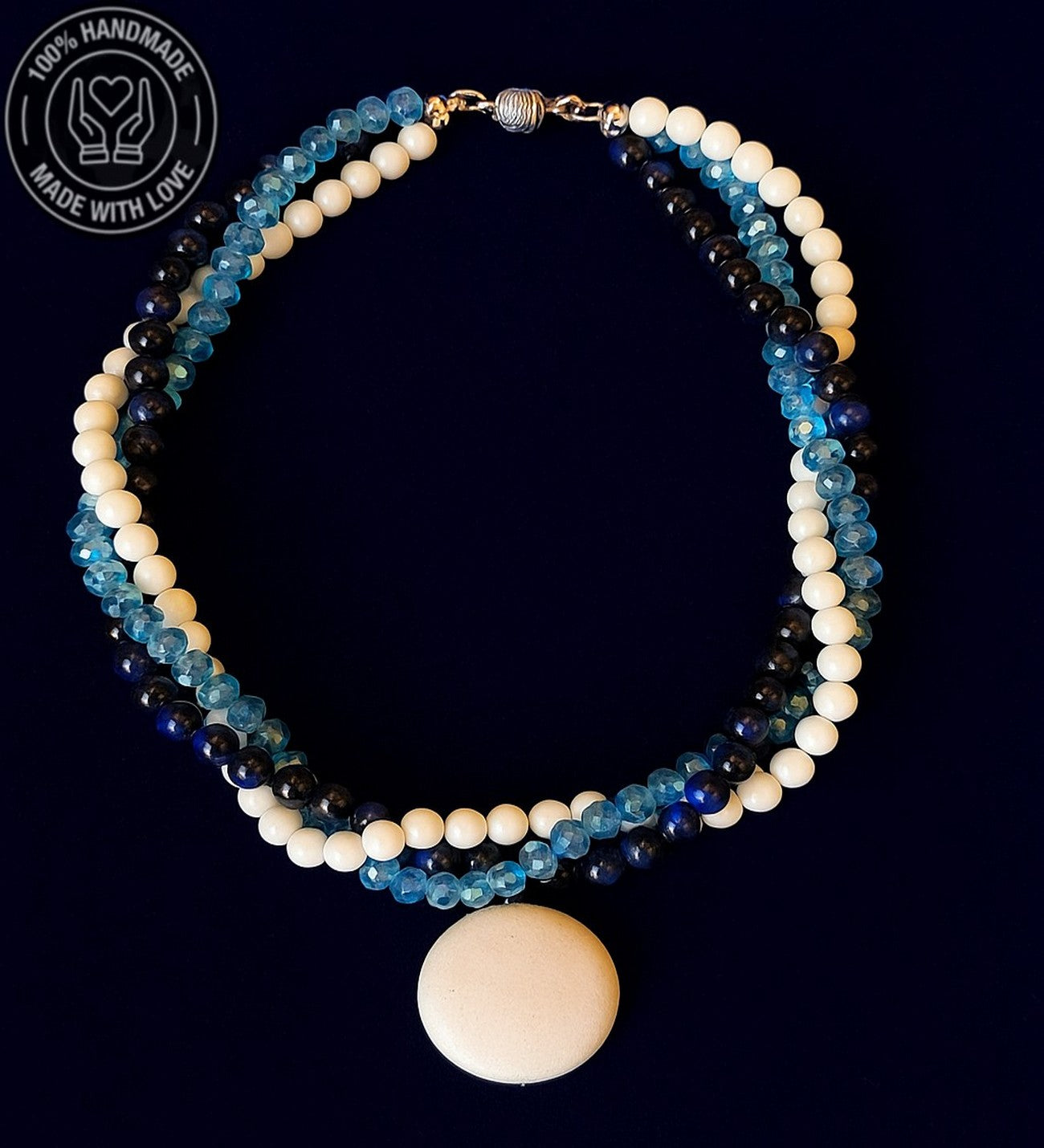 Premium Serisi Kaplan Gözü Akik Kristal Güç Bereket Ve Pozitif Enerji Kolyesi