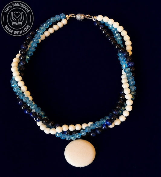 Premium Serisi Kaplan Gözü Akik Kristal Güç Bereket Ve Pozitif Enerji Kolyesi