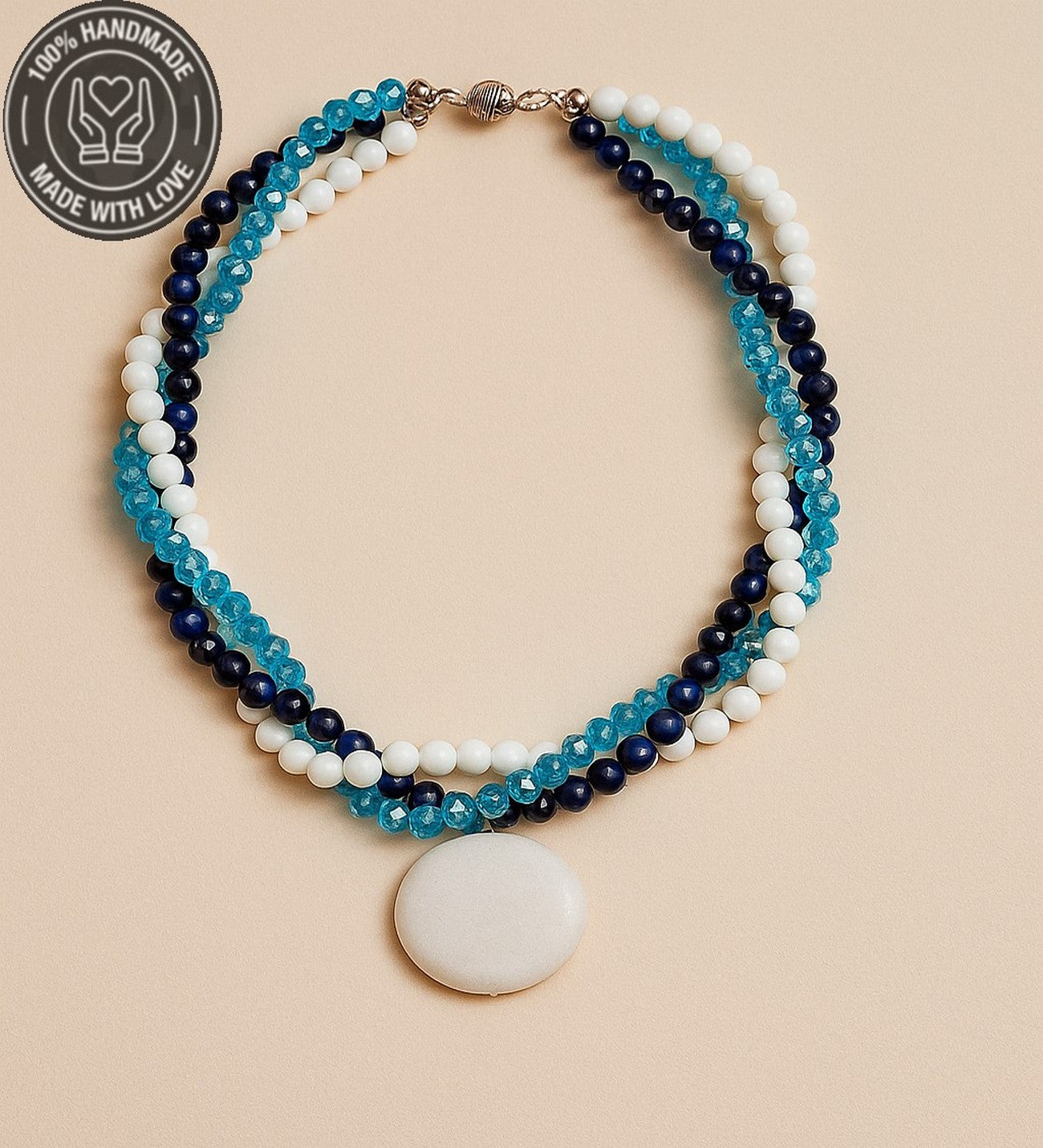 Premium Serisi Kaplan Gözü Akik Kristal Güç Bereket Ve Pozitif Enerji Kolyesi