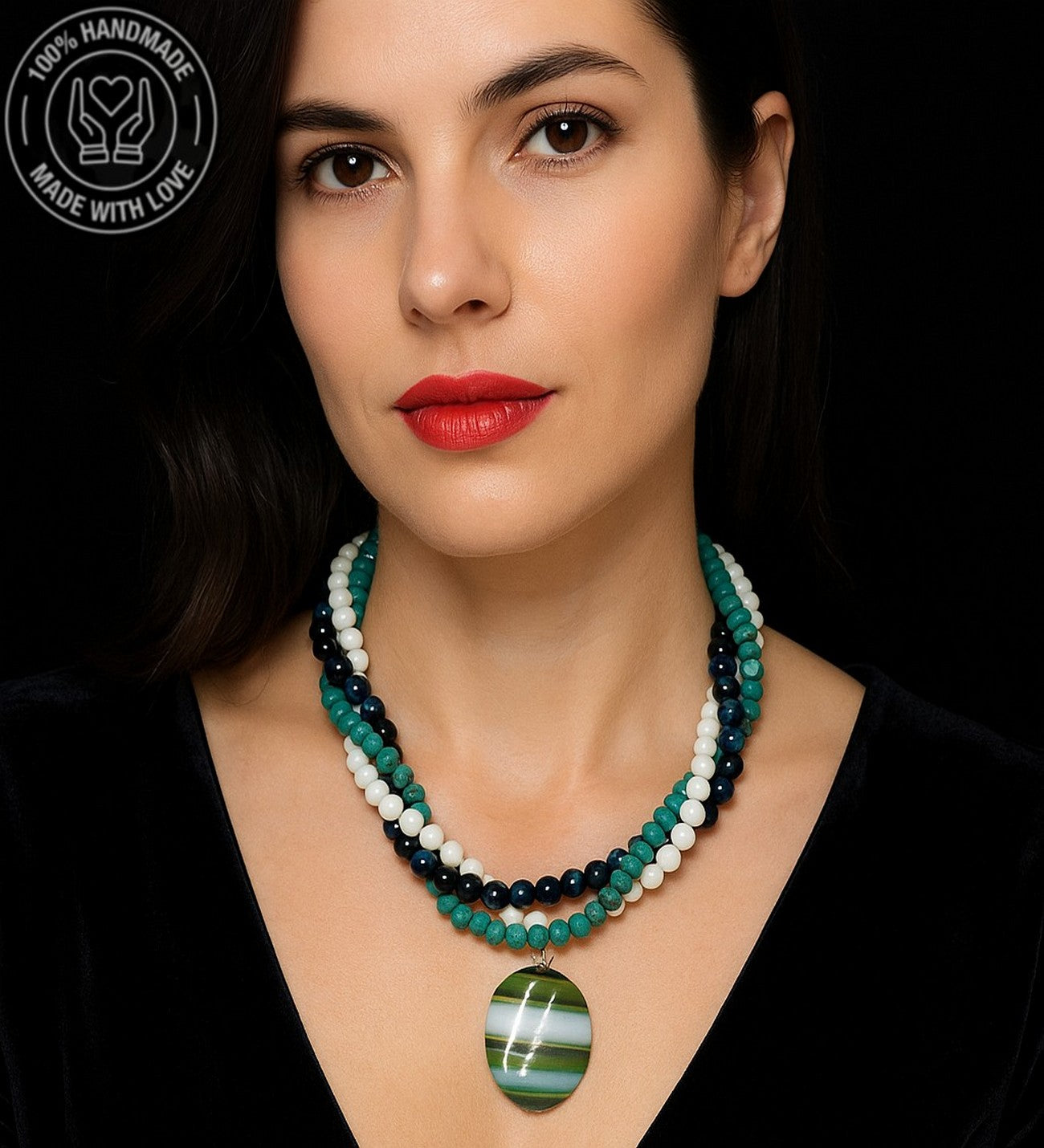 Premium Serisi Kaplan Gözü Akik Kristal Nazar Dan Koruma Ve Özgüven Kolyesi