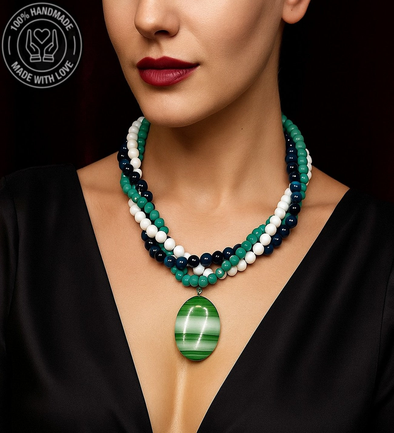 Premium Serisi Kaplan Gözü Akik Kristal Nazar Dan Koruma Ve Özgüven Kolyesi