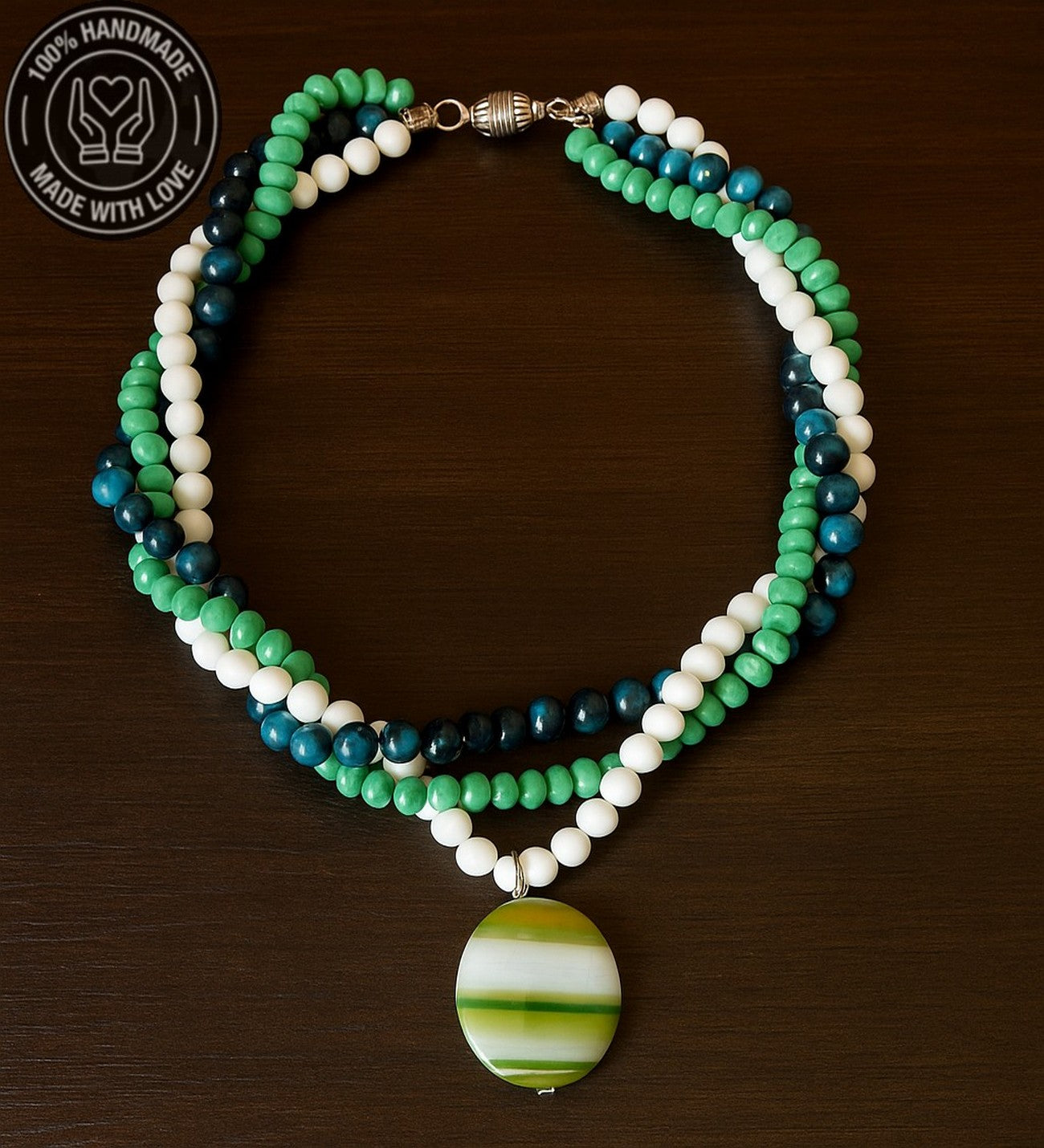 Premium Serisi Kaplan Gözü Akik Kristal Nazar Dan Koruma Ve Özgüven Kolyesi