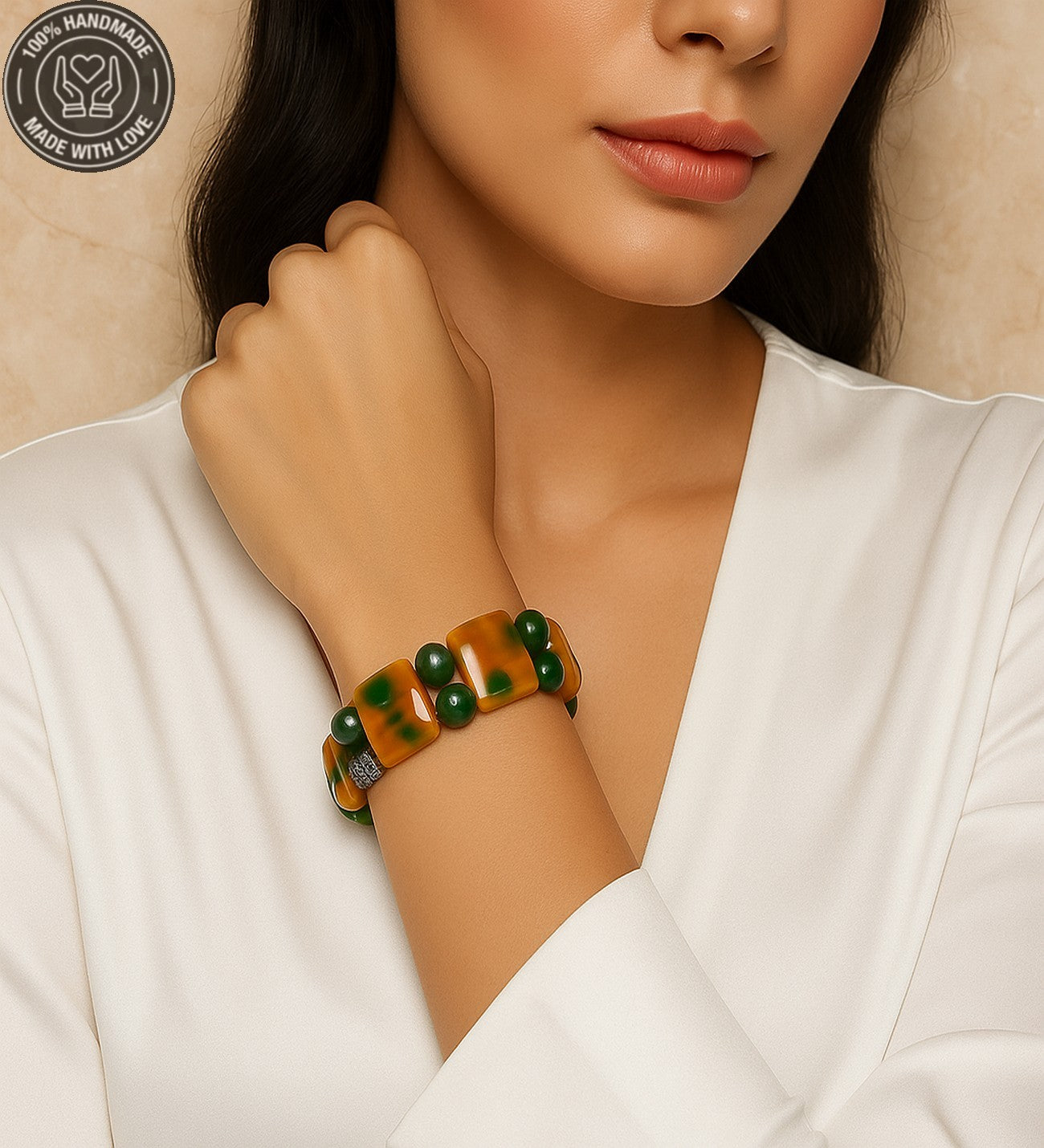 Akik Iki Sıralı Negatif Enerji Ve Nazardan Koruyan Premium Bileklik