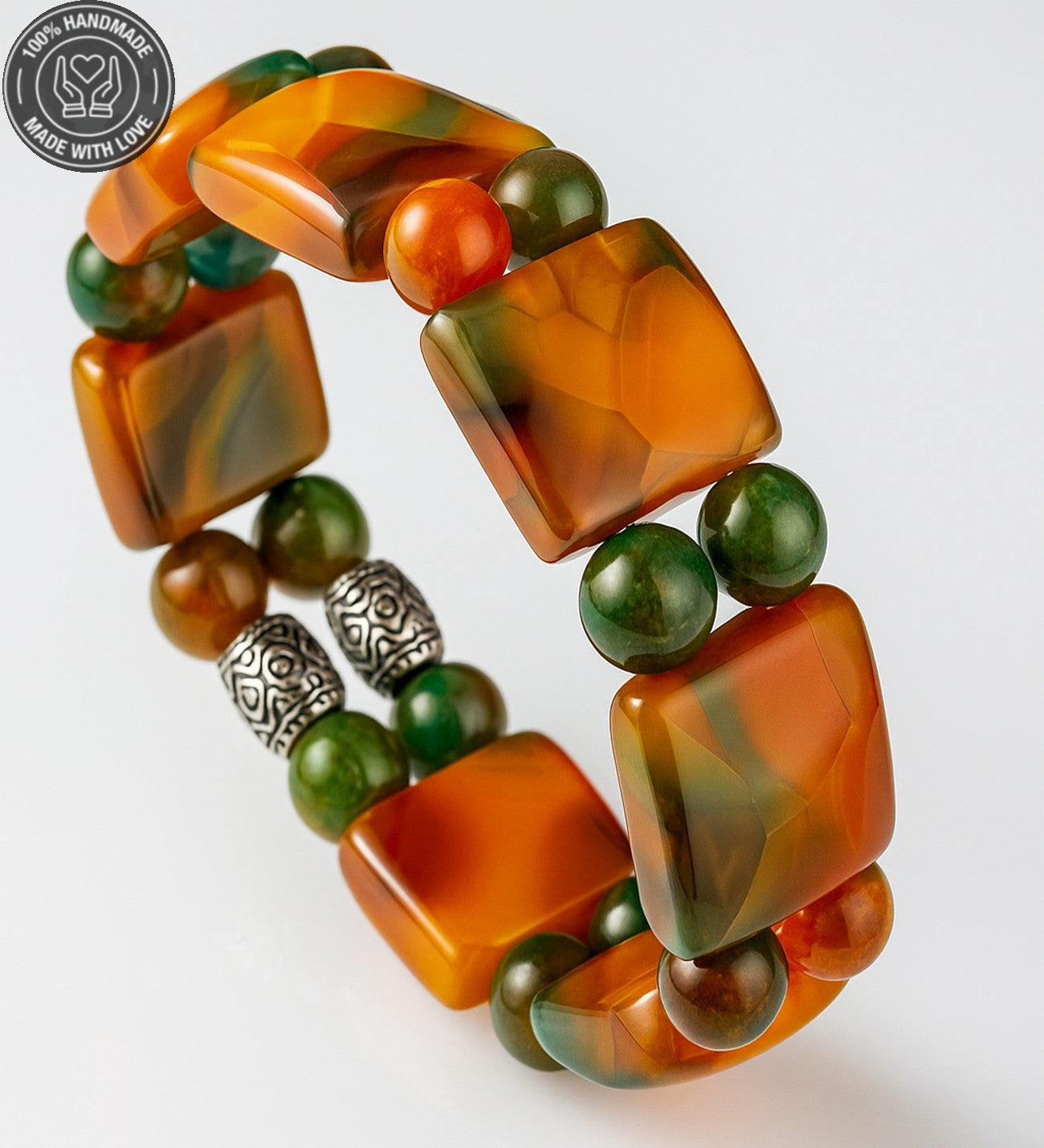 Akik Iki Sıralı Negatif Enerji Ve Nazardan Koruyan Premium Bileklik