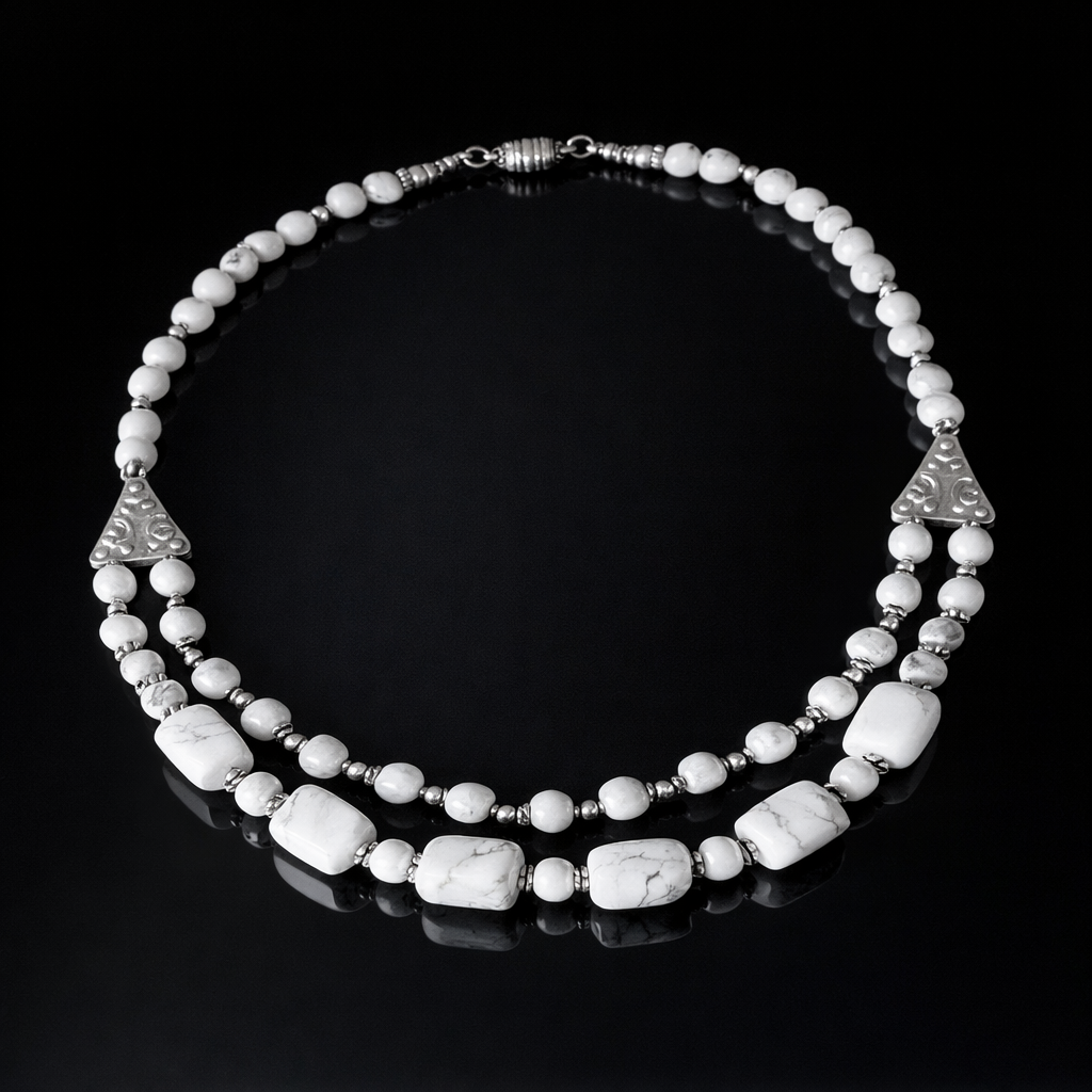 Havlit Iki Sıralı Pozitif Enerji Sakinlik Ve Denge Kolyesi