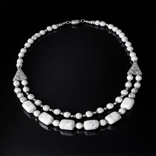 Havlit Iki Sıralı Pozitif Enerji Sakinlik Ve Denge Kolyesi