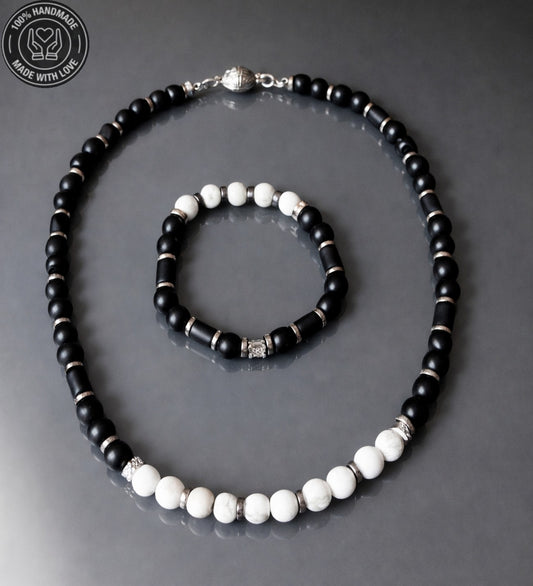 Oniks Havlit Nazardan Korunma Ve Huzur Kolye Bileklik Seti