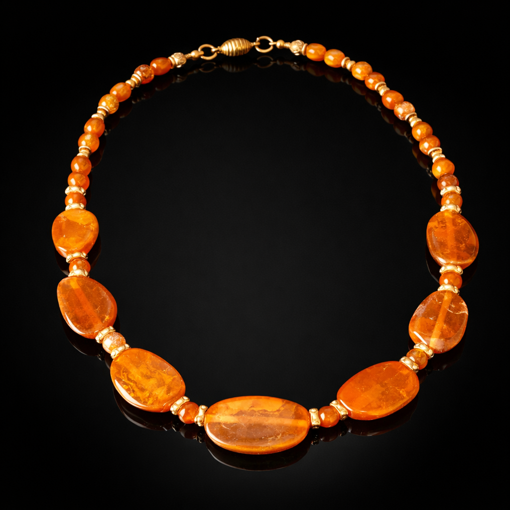 Turuncu Akik Nazardan Korunma Ve Şifa Kolyesi