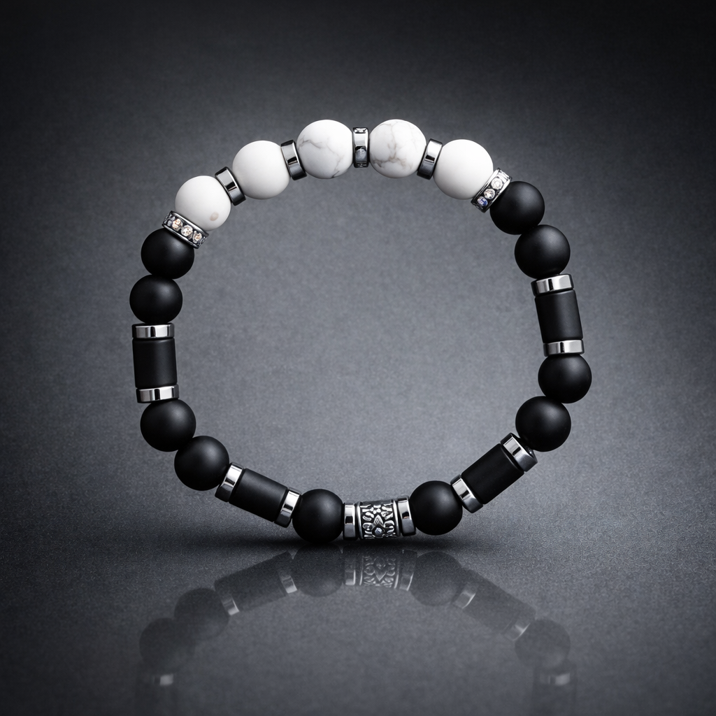 Havlit Oniks Hematit Nazara Karşı Etkili Sakinlik Ve Huzur Bilekliği