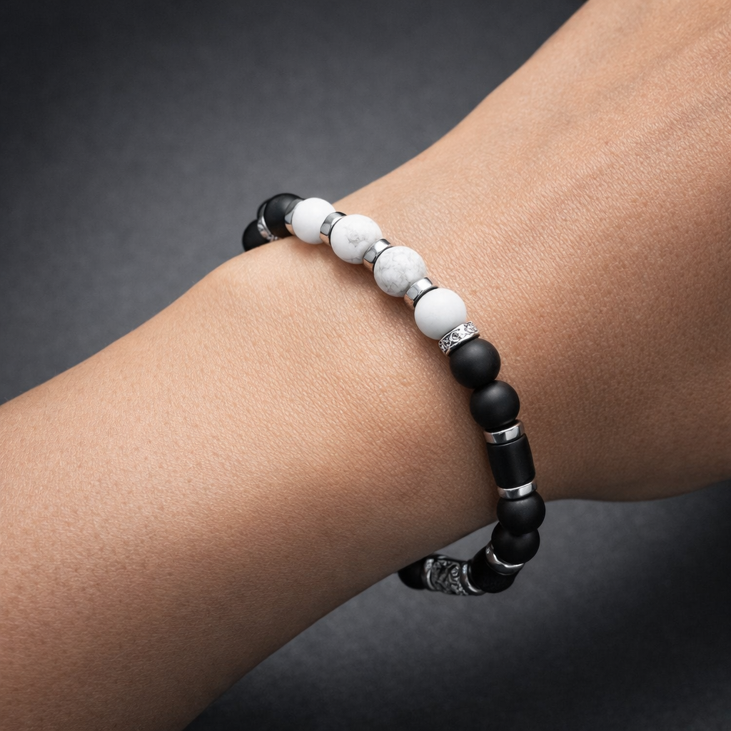 Havlit Oniks Hematit Nazara Karşı Etkili Sakinlik Ve Huzur Bilekliği