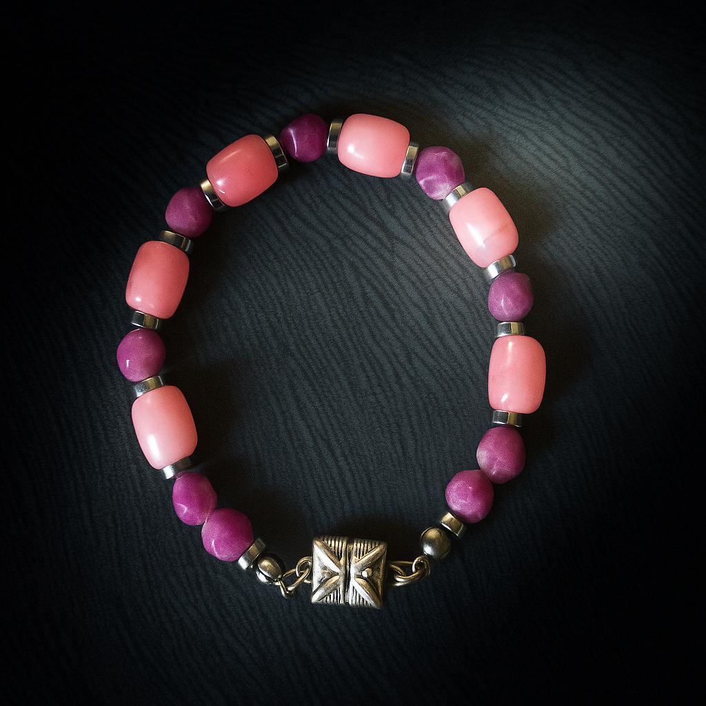 Pembe Mor Ceyt Huzur, Şans Ve Enerji Bilekliği