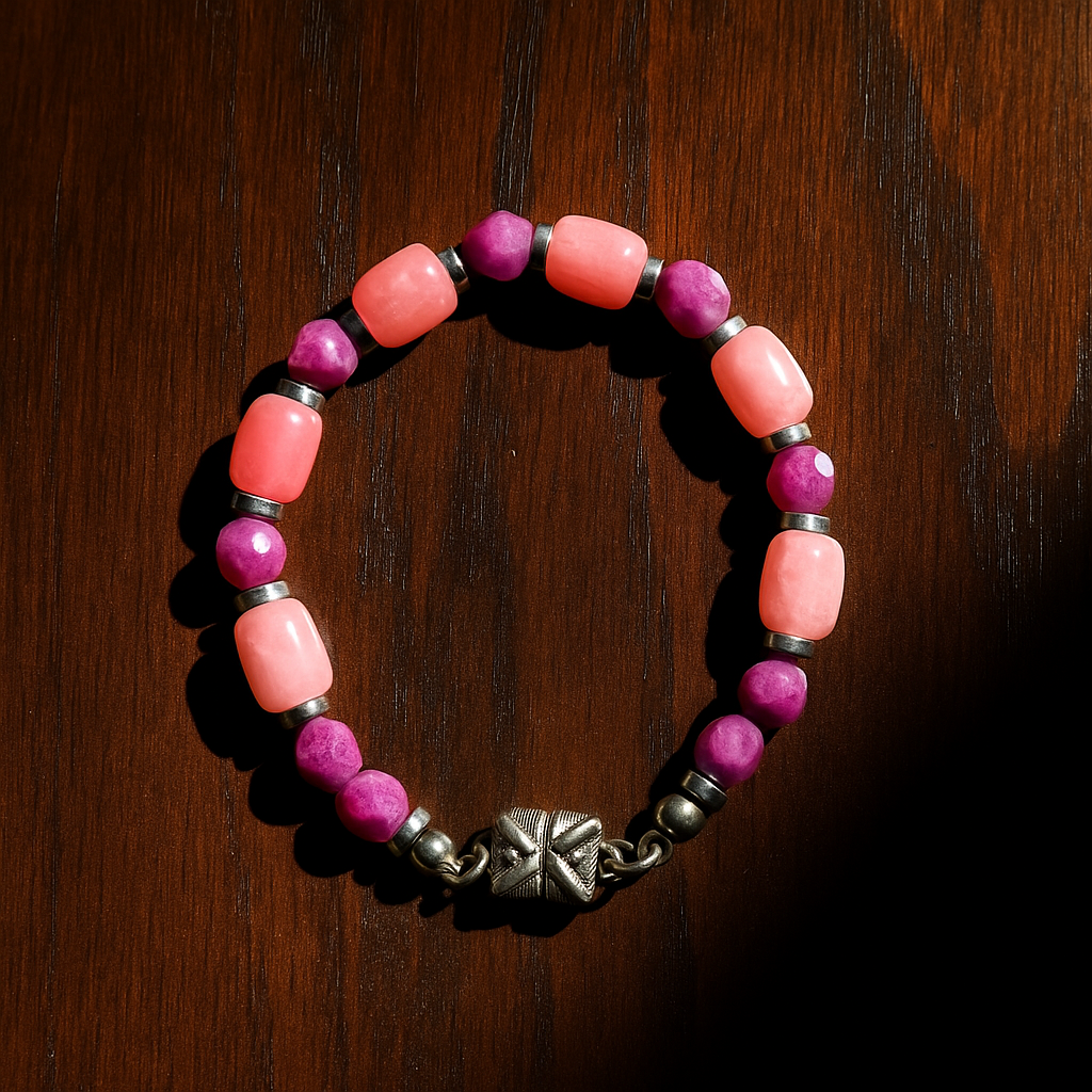 Pembe Mor Ceyt Huzur, Şans Ve Enerji Bilekliği