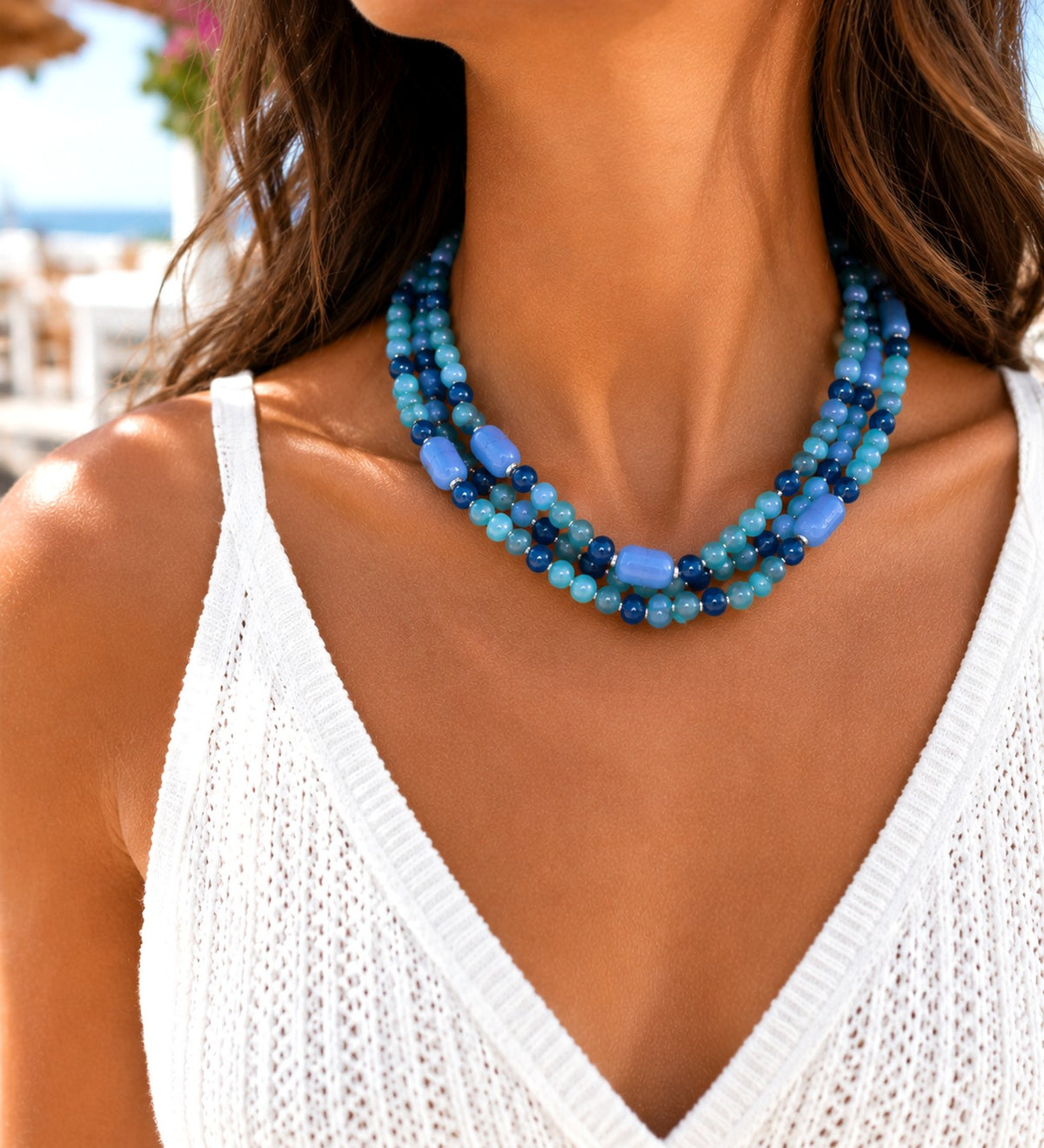 Yeşil Kuvars Doğal Taş Kolye
