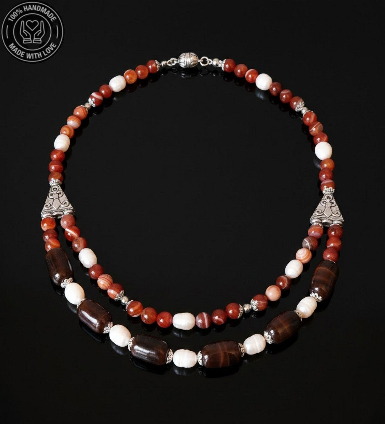 Akik Inci Sezgisel Güç Ve Nazardan Koruma Kolyesi